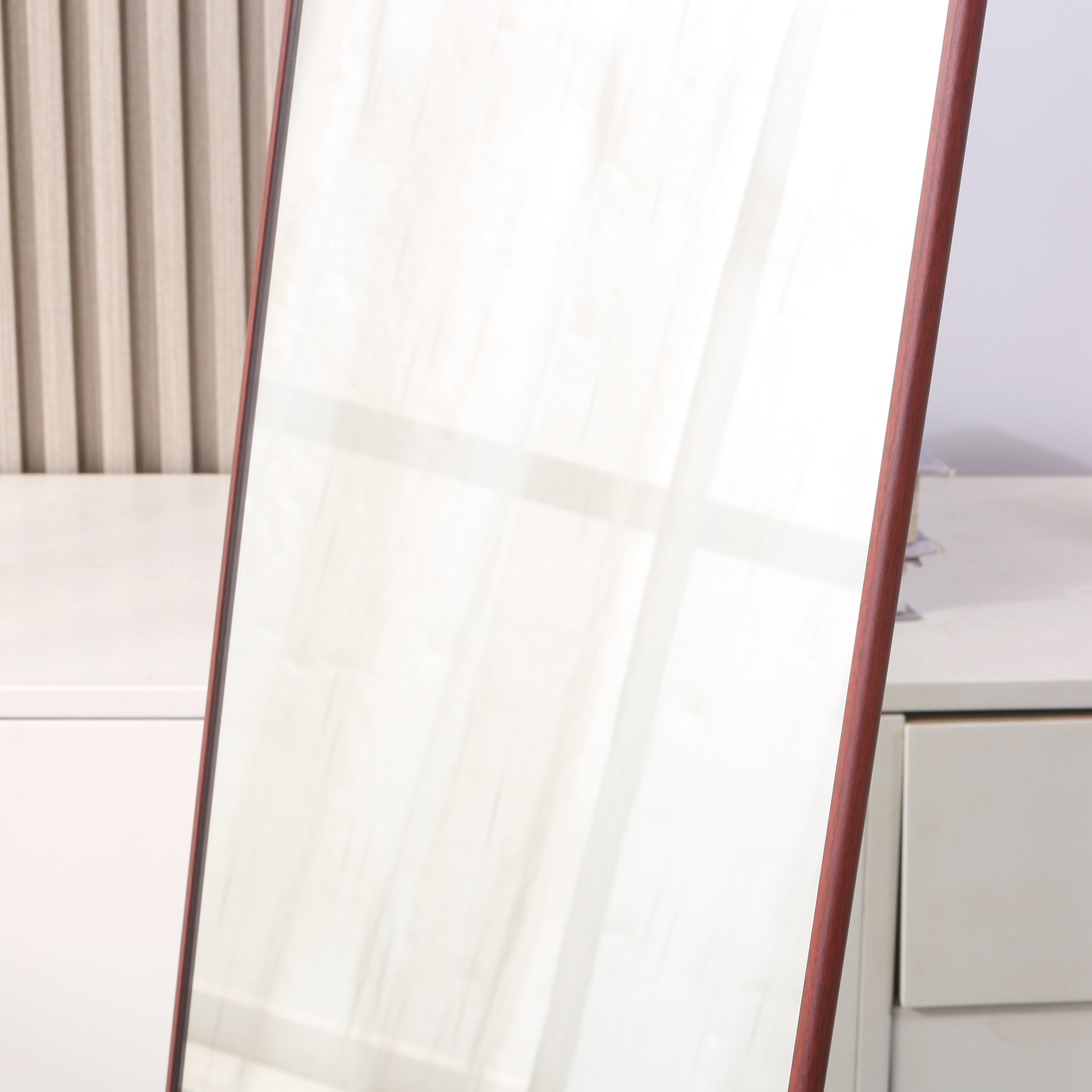 The 4Th Generation Floor Standing Full Length Mirror. Wall Mirror, Bathroom Makeup Mirror, Bedroom Foyer, Clothing Store, Wall Mounted. 60 "* 16.5" Transparent Glass