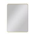 Wall Mirror 24x36 Inch Golden Rectangular Mirror Metal gold-glass-metal