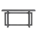 Contemporary Console Table With Wood Top, Extra Long Entryway Table For Entryway, Hallway, Living Room, Foyer, Corridor Dark Gray Solid Wood Mdf