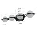 Same As W1340P143677 L2001 B 4 Modern Minimalist Bathroom Vanity Light, Led 4 Bulb Frosted Glass Shades, Wall Mounted Decorative Lighting Fixture, Suitable For Bathroom Vanity Mirror Black Black