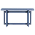 Contemporary Console Table With Wood Top, Extra Long Entryway Table For Entryway, Hallway, Living Room, Foyer, Corridor Navy Blue Solid Wood Mdf