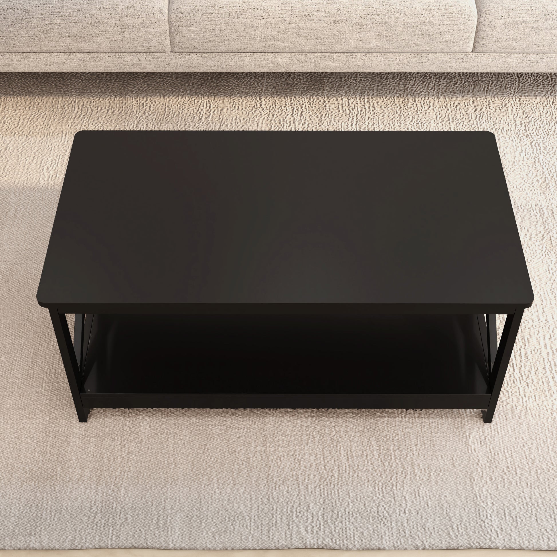 Coffee Table Oxford End Table Black Color Black Mdf