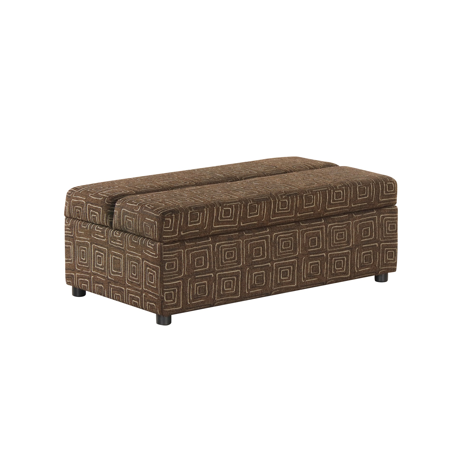 Twin Size Folding Ottoman Sleeper Bed With Mattress Convertible Guest Bed Espresso Espresso Foam Linen 1 Seat