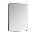 Wall Mirror 24x36 Inch Black Rectangular Mirror Metal black-glass-metal