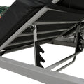 Outdoor Patio Sunbed Daybed With Cushions, Adjustable Seats Grey Steel