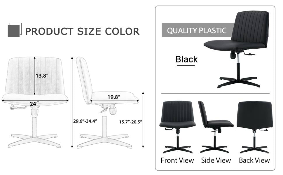 Black High Grade Pu Material. Home Computer Chair black-pu