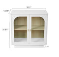 Storage Cabinet With Acrylic Door For Living Room, Dining Room, Study White Particle Board