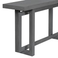 Contemporary Console Table With Wood Top, Extra Long Entryway Table For Entryway, Hallway, Living Room, Foyer, Corridor Dark Gray Solid Wood Mdf