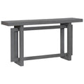 Contemporary Console Table With Wood Top, Extra Long Entryway Table For Entryway, Hallway, Living Room, Foyer, Corridor Dark Gray Solid Wood Mdf