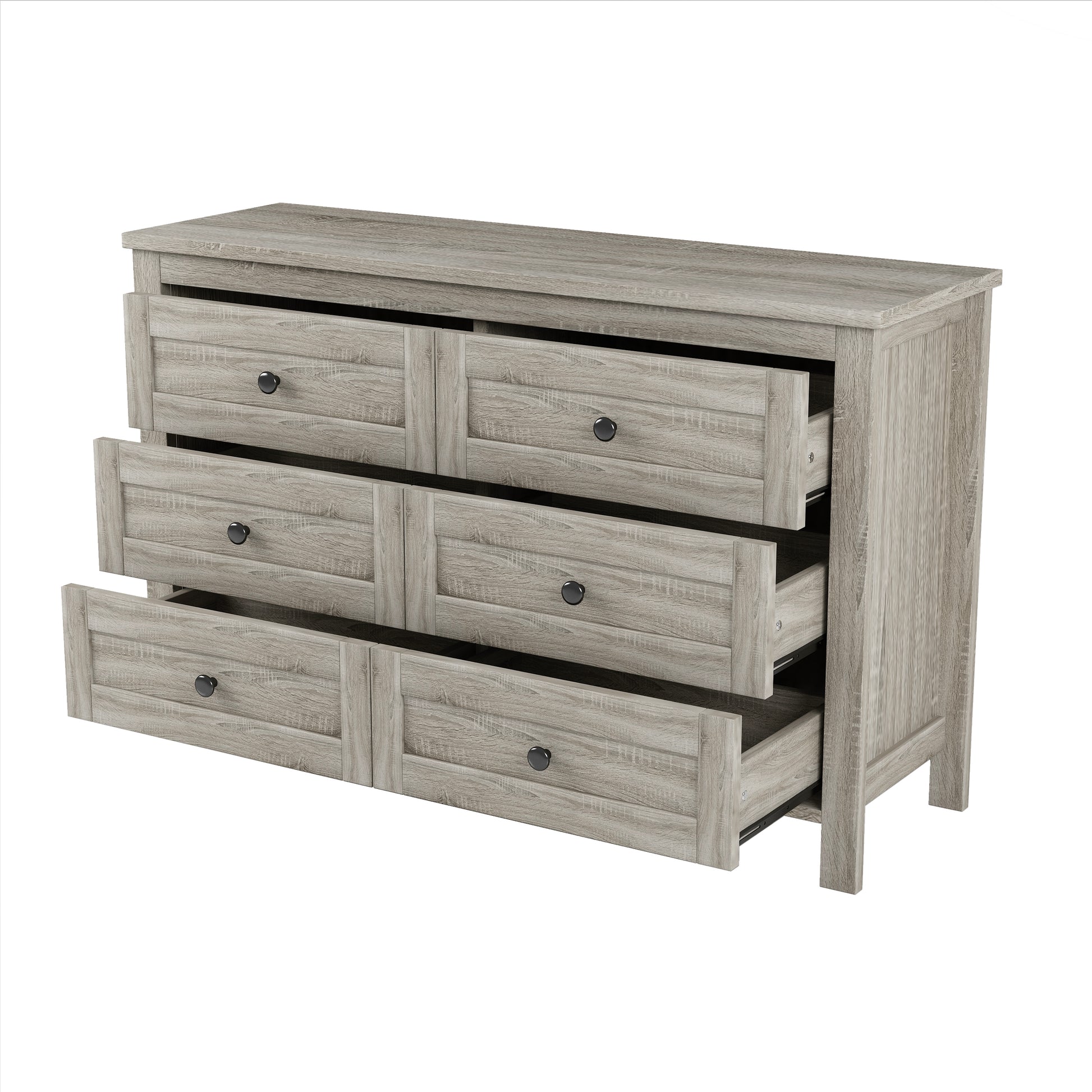 3 Pieces Bedroom Sets Full Size Farmhouse Platform Bed With Double Sliding Door Storage Headboard And Charging Station, Storage Nightstand And Dresser, Antique Gray Full Antique Gray 3 Piece Set Particle Board