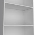 Vinton 4 Tier Bookcase With Modern Storage For Books And Decor, White White Particle Board Pine