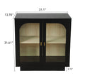 Storage Cabinet With Acrylic Door For Living Room, Dining Room, Study Black Particle Board