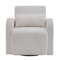 Cozy White Teddy Fabric Armchair Modern Sturdy Lounge Chair With Curved Arms And Thick Cushioning For Plush Comfort White Teddy