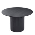 Expandable Dining Table,Solid Top Extending Table Modern Kitchen Table, Leisure Desk For Kitchen Dining Living Room Apartment.Black Black Foam Mdf
