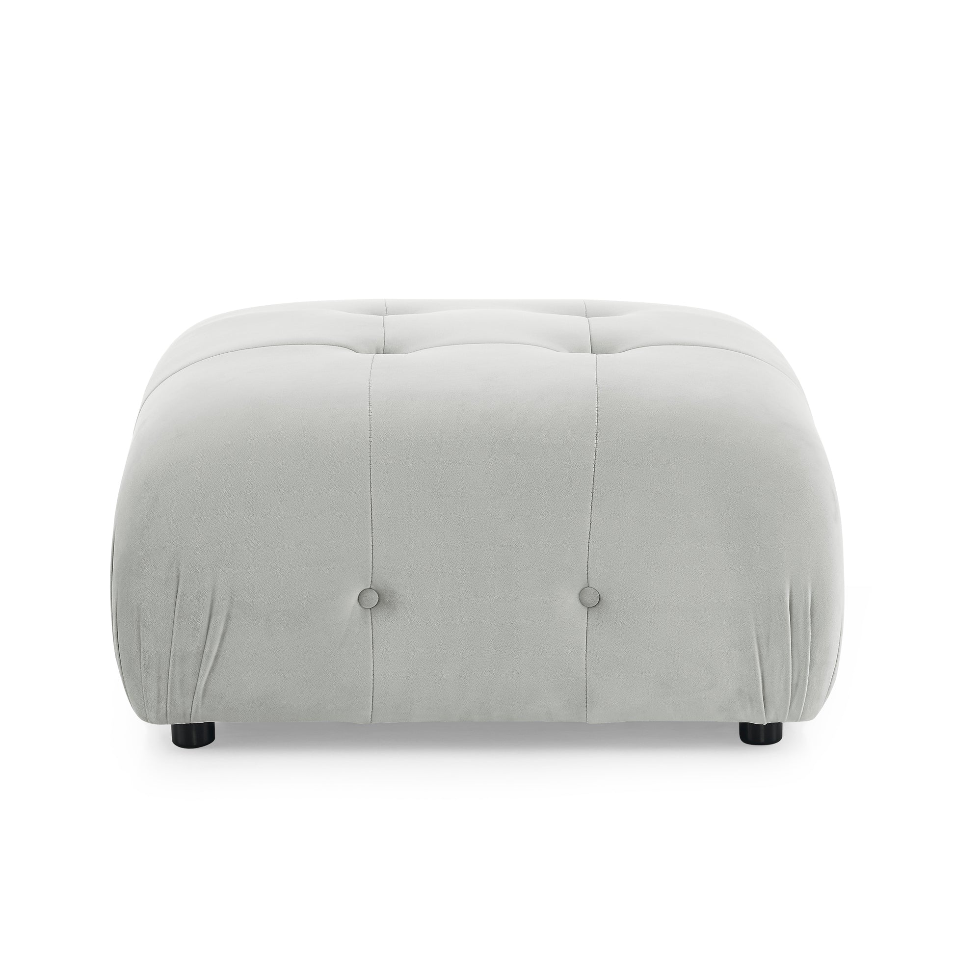 Modular Sectional Sofa, Button Tufted Designed And Diy Combination,L Shaped Couch With Reversible Ottoman, Grey Velvet Light Grey Velvet Wood Soft Tight Back Eucalyptus Pillow Top Arms Foam Spring