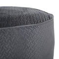 Borroco 4 Foot Short Cylindrical Bean Bag, Charcoal Smoke Velvet