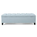 Glouster Storage Ottoman V2 Blue Fabric