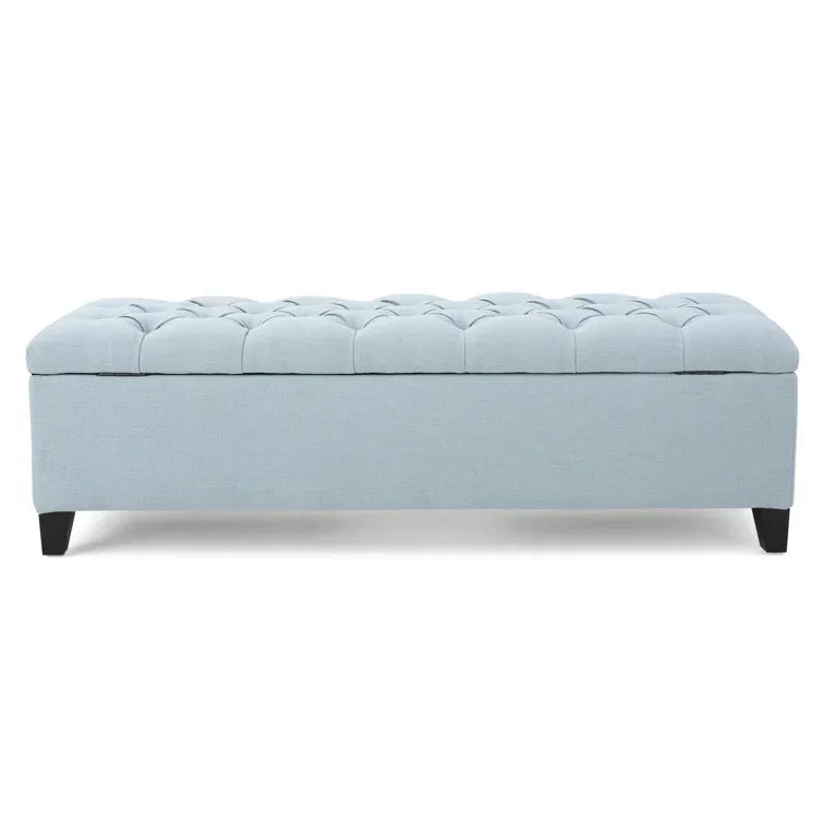 Glouster Storage Ottoman V2 Blue Fabric