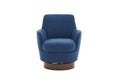 Polyester Swivel Barrel Chair, Swivel Accent Chairs Armchair For Living Room, Reading Chairs For Bedroom Comfy, Round Barrel Chairs With Gold Stainless Steel Base Blue Blue Primary Living Space American Design Foam Polyester