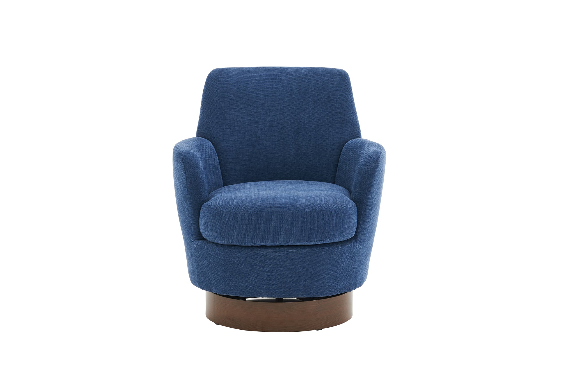 Polyester Swivel Barrel Chair, Swivel Accent Chairs Armchair For Living Room, Reading Chairs For Bedroom Comfy, Round Barrel Chairs With Gold Stainless Steel Base Blue Blue Primary Living Space American Design Foam Polyester