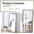 Fourth Generation Solid Wood Frame Full Length Mirror, Dressing Mirror, Bedroom Porch, Decorative Mirror, Clothing Store, Floor Standing Large Mirror, Wall Mounted. 71 