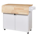 K&K Rolling Kitchen Island with Storage, Kitchen Cart