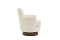 Polyester Swivel Barrel Chair, Swivel Accent Chairs Armchair For Living Room, Reading Chairs For Bedroom Comfy, Round Barrel Chairs With Gold Stainless Steel Base Beige Beige Primary Living Space American Design Foam Polyester