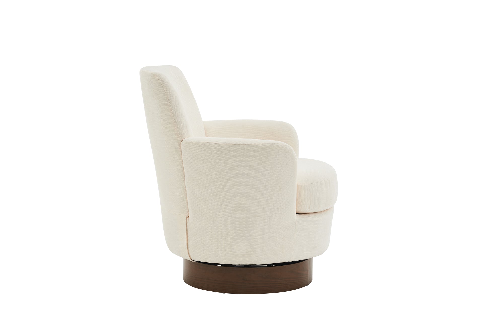 Polyester Swivel Barrel Chair, Swivel Accent Chairs Armchair For Living Room, Reading Chairs For Bedroom Comfy, Round Barrel Chairs With Gold Stainless Steel Base Beige Beige Primary Living Space American Design Foam Polyester