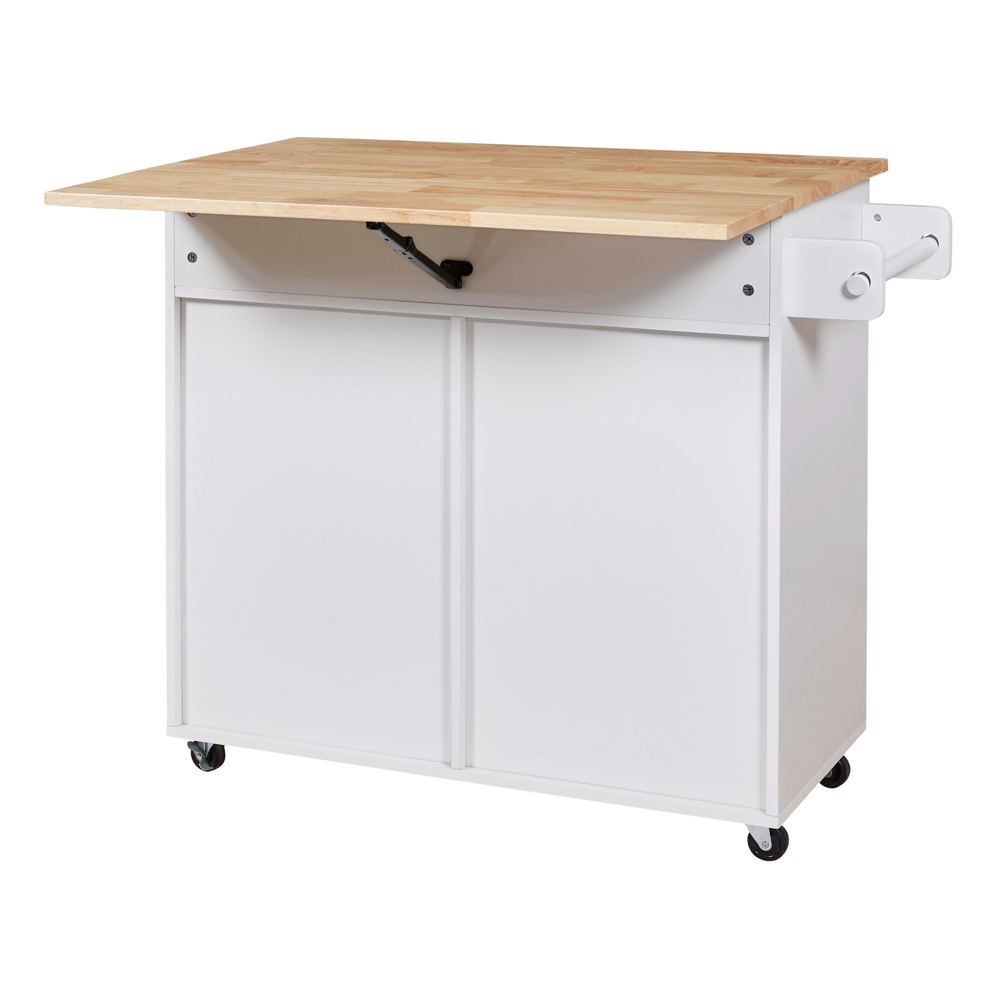 K&K Rolling Kitchen Island with Storage, Kitchen Cart