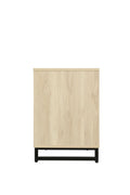 3 Door Cabinet,Sideboard Accent Cabinet, Storage Cabinet For Living Room, Hallway Entryway Kitchen Natural Particle Board