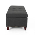 Baltimore Ottoman Dark Gray Fabric
