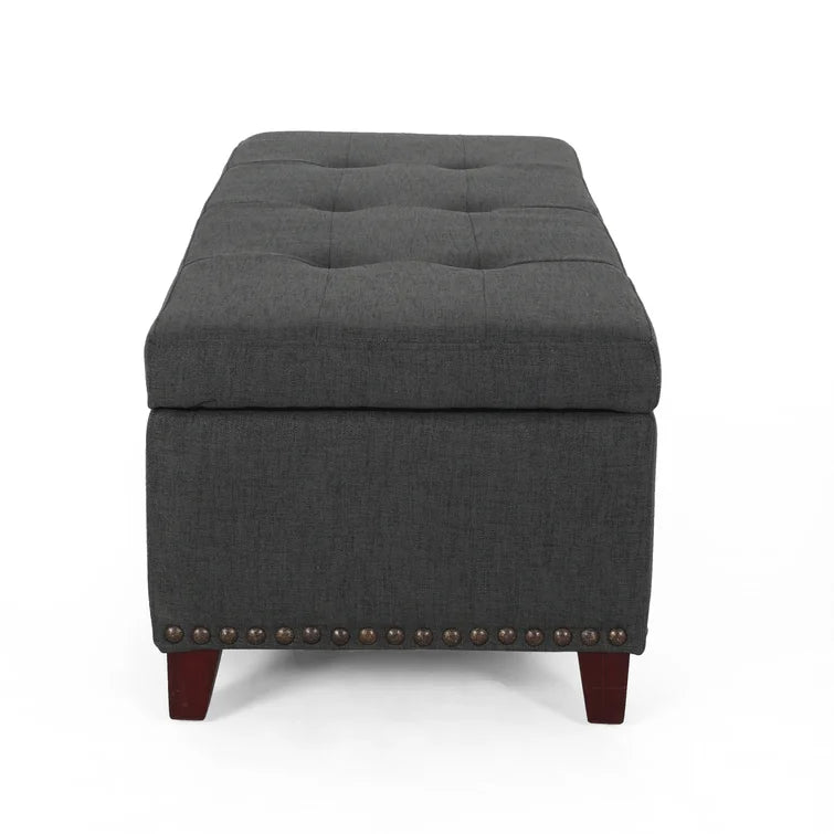Baltimore Ottoman Dark Gray Fabric