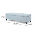 Glouster Storage Ottoman V2 Blue Fabric