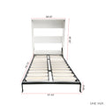 Morden Deisgn Full Size Vertical Murphy Bed For Bedroom Or Guestroom White Wall Bed Space Saving Hidden Bed White Mdf