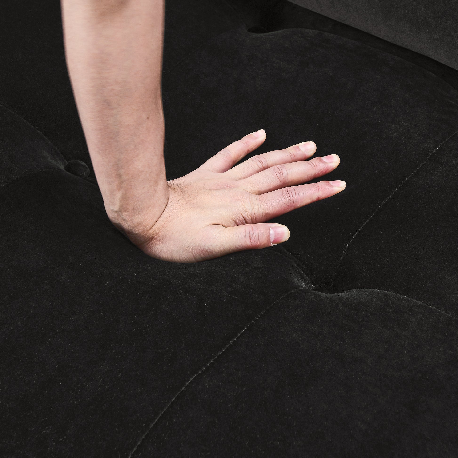 Modular Sectional Sofa, Button Tufted Designed And Diy Combination,L Shaped Couch With Reversible Ottoman, Black Velvet Black Velvet Wood Soft Tight Back Eucalyptus Pillow Top Arms Foam Spring