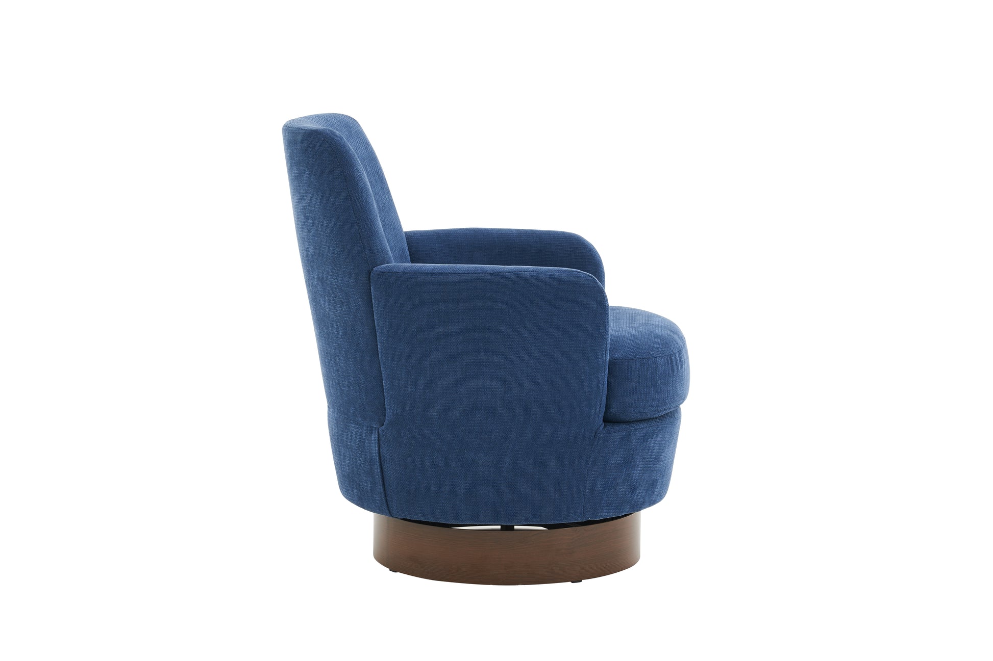 Polyester Swivel Barrel Chair, Swivel Accent Chairs Armchair For Living Room, Reading Chairs For Bedroom Comfy, Round Barrel Chairs With Gold Stainless Steel Base Blue Blue Primary Living Space American Design Foam Polyester