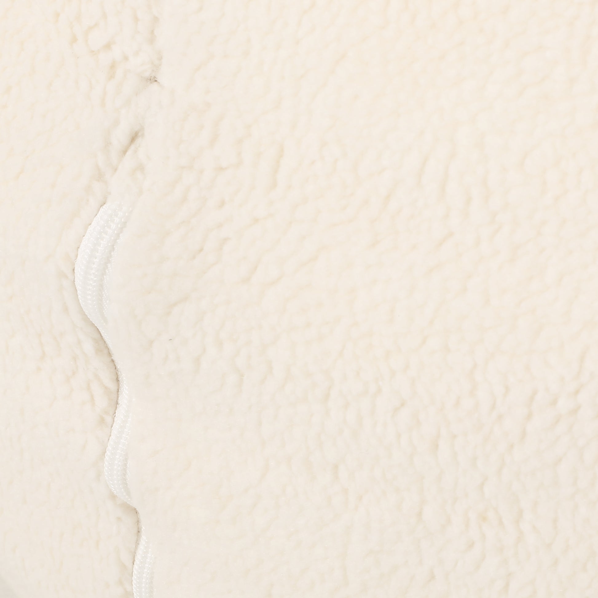 Kavel 3 Foot Rounded Bean Bag, Cream Cream Fabric