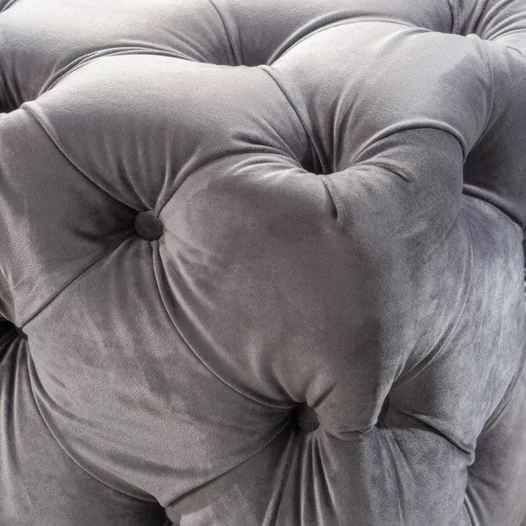 Ottoman Grey Velvet