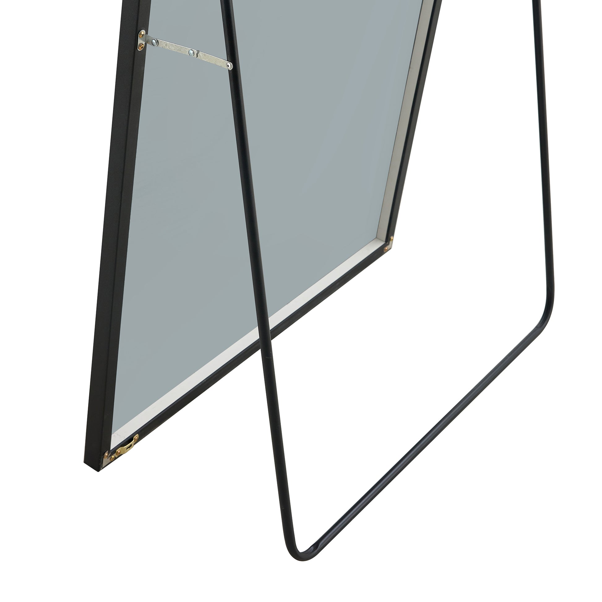 Fourth Generation Black Solid Wood Frame Full Length Mirror, Dressing Mirror, Bedroom Porch, Decorative Mirror, Clothing Store, Floor Standing Large Mirror, Wall Mounted. 71 "* 31.4" Black Glass