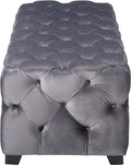 Ottoman Grey Velvet