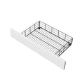 Queen Size Metal Platform Bed With 2 Drawers, White Box Spring Not Required Queen White Bedroom Bed Frame Metal