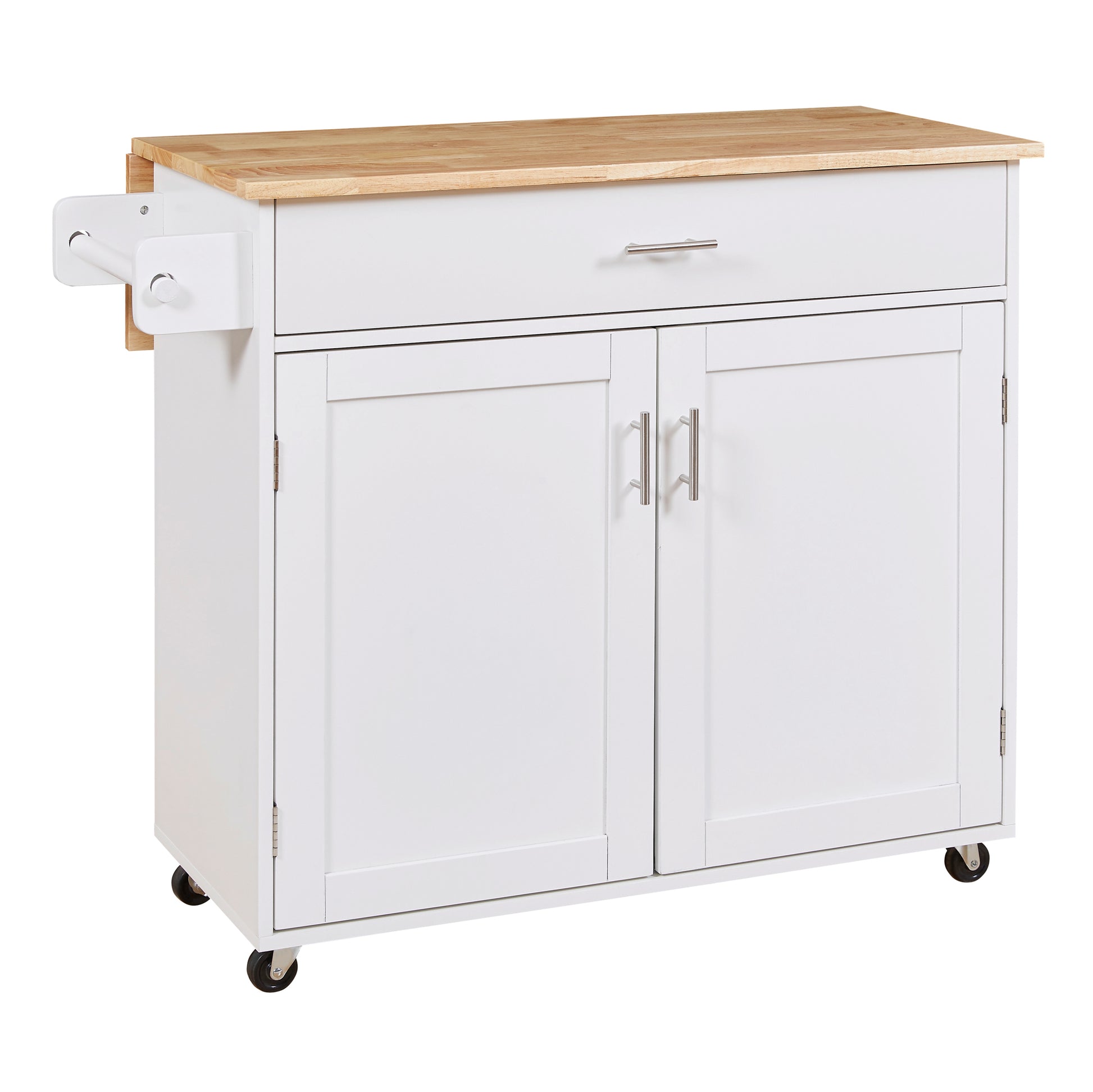 K&K Rolling Kitchen Island with Storage, Kitchen Cart