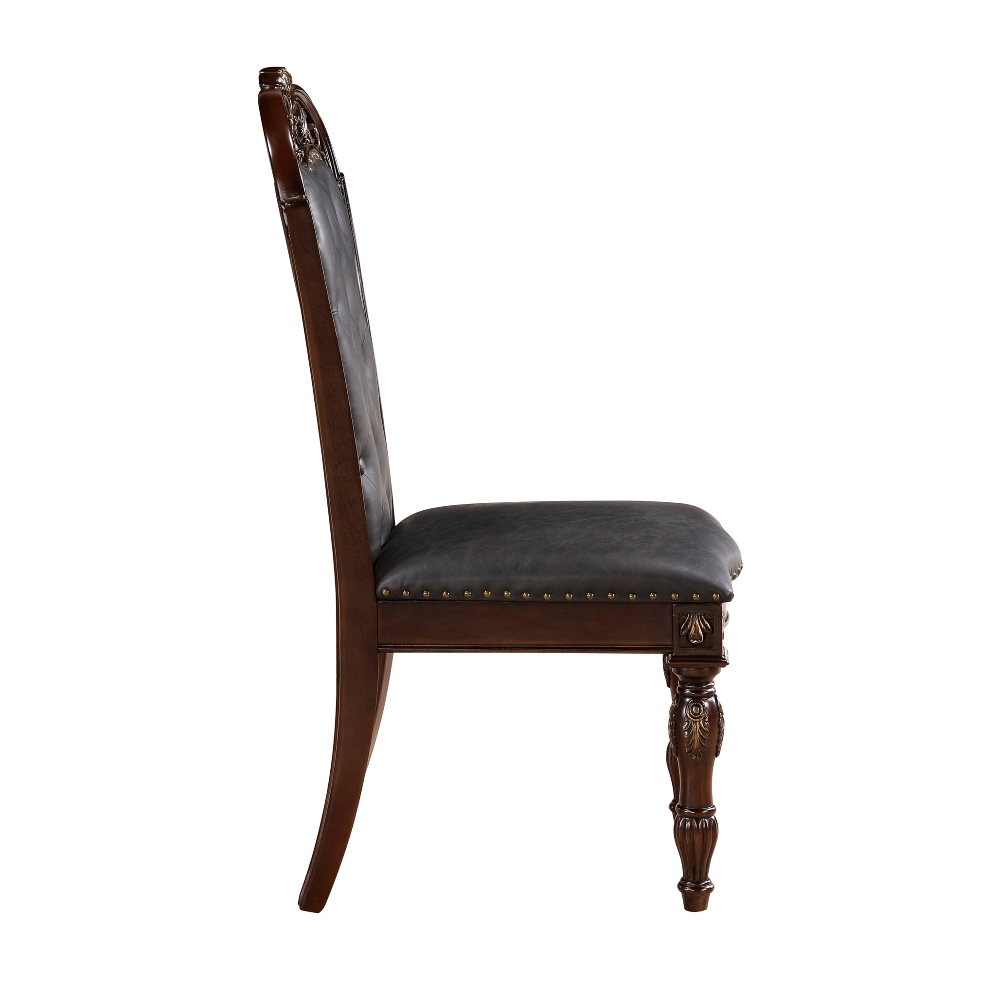 Formal Dining Chairs Set of 2 Cherry Finish