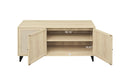 3 Door Cabinet,Sideboard Accent Cabinet, Storage Cabinet For Living Room, Hallway Entryway Kitchen Natural Particle Board