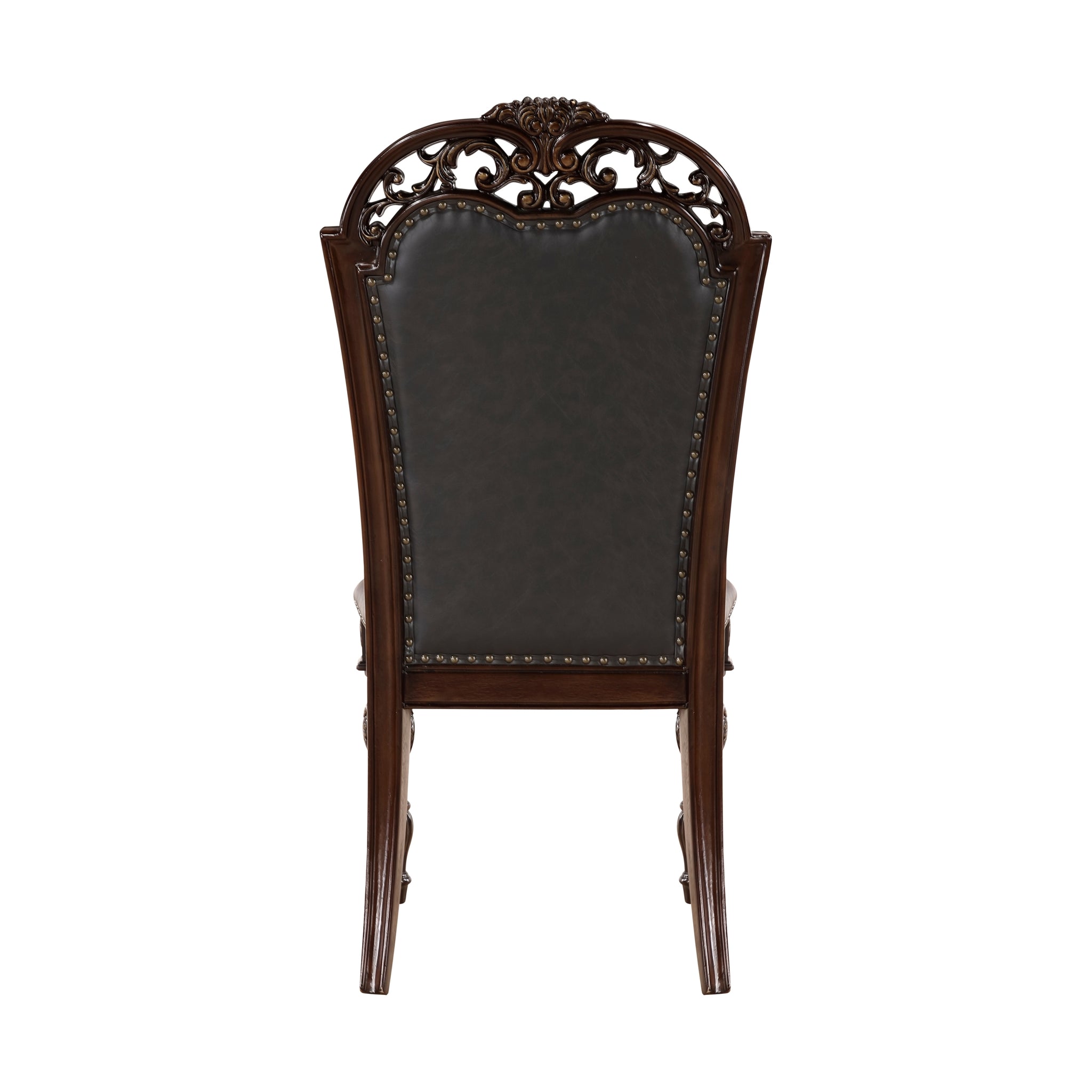 Formal Dining Chairs Set of 2 Cherry Finish