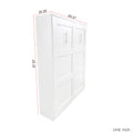 Morden Deisgn Full Size Vertical Murphy Bed For Bedroom Or Guestroom White Wall Bed Space Saving Hidden Bed White Mdf