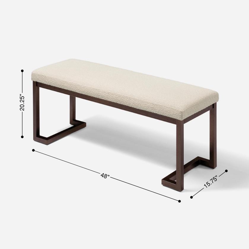 Pelican Bench Pearl White