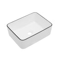 16X12 Inch White Ceramic Rectangular Vessel Bathroom Sink White Ceramic