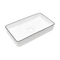 24X14 Inch White Ceramic Rectangular Vessel Bathroom Sink White Ceramic