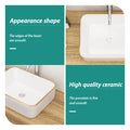 19X15 Inch White Ceramic Rectangular Vessel Bathroom Sink White Ceramic